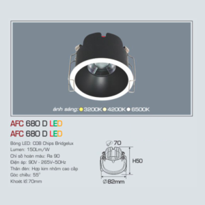 Đèn LED chiếu sáng cao cấp AFC-680-LED-D-9W-ASV