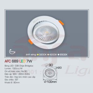 Đèn LED chiếu sáng cao cấp ánh sáng trung tính AFC-689-LED-7W-ASTT