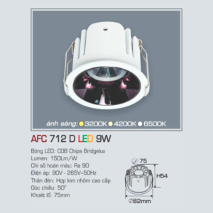 Đèn LED chiếu sáng cao cấp AFC-712-D-LED-9W-AST