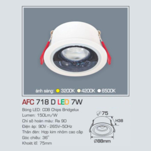Đèn LED chiếu sáng cao cấp AFC-718-D-LED-7W-ASV