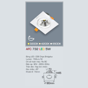 Đèn LED chiếu sáng cao cấp AFC-732-LED-5W-ASV