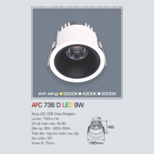 Đèn LED chiếu sáng cao cấp AFC-736-D-LED-9W-ASV