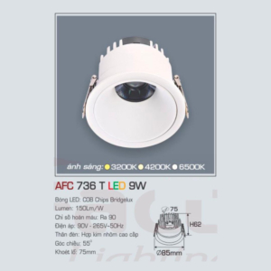 Đèn LED chiếu sáng cao cấp AFC-736-T-LED-9W-3CD