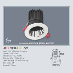 Đèn LED chiếu sáng cao cấp AFC-738A-LED-7W-ASTT