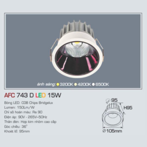 Đèn LED chiếu sáng cao cấp AFC-743-D-LED-15W-AST