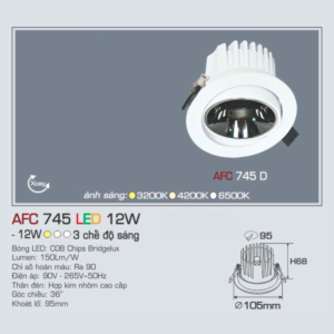 Đèn LED chiếu sáng cao cấp AFC-745-D-LED-12W-ASV