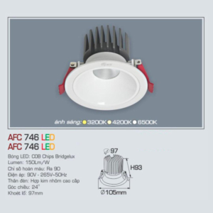 Đèn LED chiếu sáng cao cấp AFC-746-LED-12W-AST