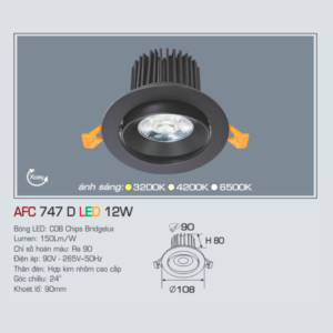 Đèn LED chiếu sáng cao cấp AFC-747-D-LED-12W-AST