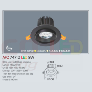 Đèn LED chiếu sáng cao cấp AFC-747-D-LED-9W-ASTT