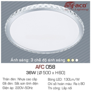 Ceiling light LED cao cấp ánh sáng trắng AFC-058-LED-36W-AST