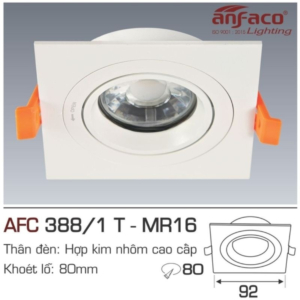 Đèn âm trần xoay góc cao cấp AFC-388-T/1-MR16(Không-Bóng)