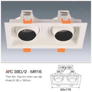 Downlight LED cao cấp AFC-390/2-MR16(Không-Bóng)