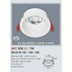 Đèn LED chiếu sáng cao cấp AFC-508-LED-7W-ASV