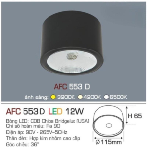 Đèn LED nổi cao cấp ánh sáng trắng AFC-553-D-LED-12W-AST