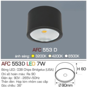 Đèn LED nổi cao cấp ánh sáng trắng AFC-553-D-LED-7W-AST