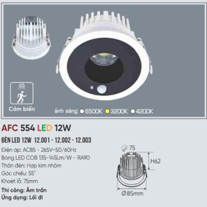 Đèn LED chiếu sáng cao cấp AFC-554-LED-12W-ASV