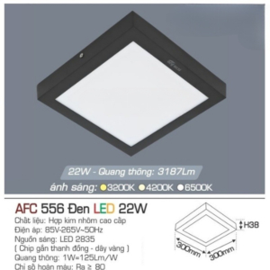 Panel LED ốp trần nổi cao cấp ánh sáng vàng AFC-556-D-LED-22W-ASV