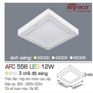 Panel LED ốp trần nổi cao cấp ánh sáng vàng AFC-556-T-LED-12W-ASV