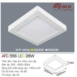 Panel LED ốp trần nổi cao cấp ánh sáng trắng AFC-556-T-LED-28W-AST