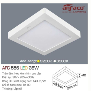 Panel LED ốp trần nổi cao cấp ánh sáng trắng AFC-556-T-LED-36W-AST