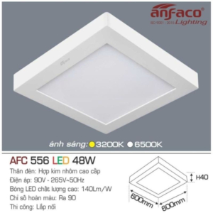 Panel LED ốp trần nổi cao cấp ánh sáng trung tính AFC-556-T-LED-48W-ASTT