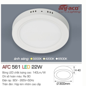 Panel LED ốp trần nổi cao cấp ánh sáng trắng AFC-561-LED-22W-AST