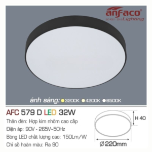Panel LED ốp trần nổi cao cấp ánh sáng trung tính AFC-579-D-LED-32W-ASTT