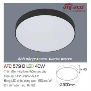 Panel LED ốp trần nổi cao cấp ánh sáng vàng AFC-579-D-LED-40W-ASV