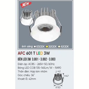 Đèn LED chiếu sáng cao cấp ánh sáng trắng AFC-601-T-LED-3W-AST