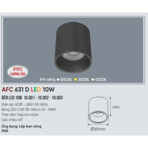 Đèn LED chiếu sáng cao cấp AFC-631-D-LED-10W-ASTT