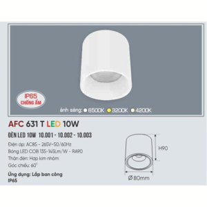 Đèn LED chiếu sáng cao cấp AFC-631-T-LED-10W-ASV