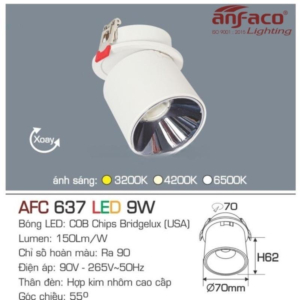 Đèn LED nổi cao cấp ánh sáng vàng AFC-637-LED-9W-ASV