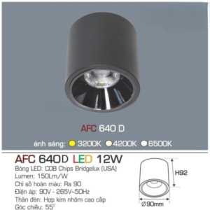 Đèn LED nổi cao cấp ánh sáng trung tính AFC-640-D-LED-12W-ASTT