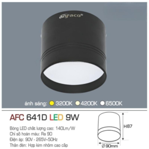 Đèn LED nổi cao cấp ánh sáng vàng AFC-641-D-LED-9W-ASV