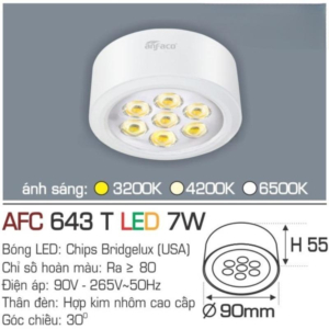 Đèn LED nổi cao cấp ánh sáng trắng AFC-643-T-LED-7W-AST