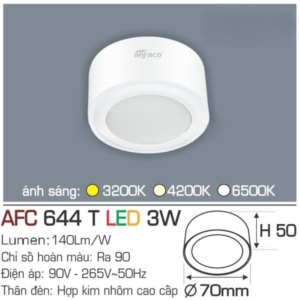 Đèn LED nổi cao cấp ánh sáng trắng AFC-644-T-LED-3W-AST