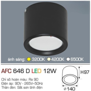 Đèn LED nổi cao cấp ánh sáng trung tính AFC-646-D-LED-12W-ASTT