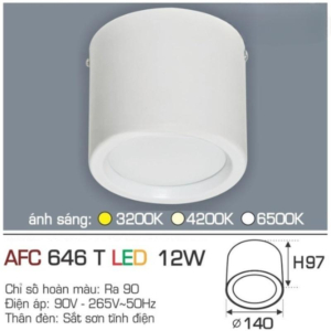 Đèn LED nổi cao cấp ánh sáng trung tính AFC-646-T-LED-12W-ASTT