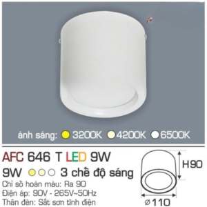 Đèn LED nổi cao cấp ánh sáng trung tính AFC-646-T-LED-9W-ASTT