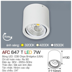 Đèn LED nổi cao cấp ánh sáng vàng AFC-647-T-LED-7W-ASV