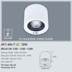 Đèn LED chiếu sáng cao cấp AFC-654-T-LED-12W-ASTT