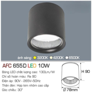 Đèn LED nổi cao cấp ánh sáng trắng AFC-655-D-LED-10W-AST