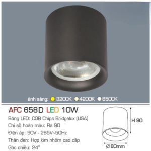Đèn LED nổi cao cấp ánh sáng trung tính AFC-658-D-LED-10W-ASTT