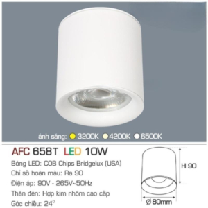 Đèn LED nổi cao cấp ánh sáng vàng AFC-658-T-LED-10W-ASV