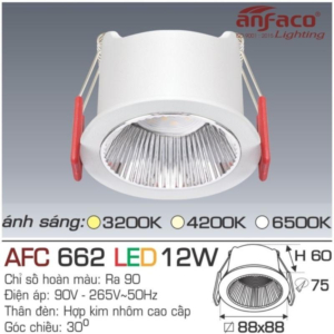 Đèn LED chiếu sáng cao cấp ánh sáng vàng AFC-662-LED-12W-ASV