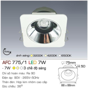 Đèn LED chiếu sáng cao cấp ánh sáng trung tính AFC-775/1-LED-7W-ASTT