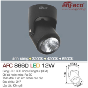 Đèn pha LED tiêu điểm cao cấp ánh sáng vàng AFC-866-D-LED-12W-ASV