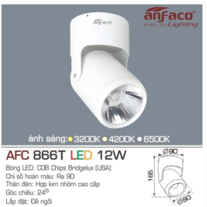 Đèn pha LED tiêu điểm cao cấp ánh sáng trắng AFC-866-T-LED-12W-AST
