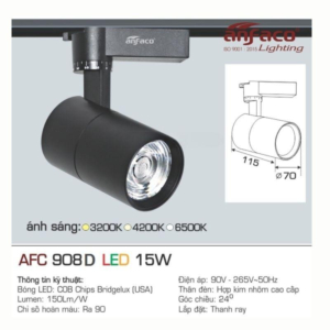 Đèn pha LED tiêu điểm cao cấp ánh sáng vàng AFC-908-D-LED-15W-RAY-ASV