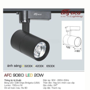 Đèn pha LED tiêu điểm cao cấp ánh sáng trắng AFC-908-D-LED-20W-RAY-AST